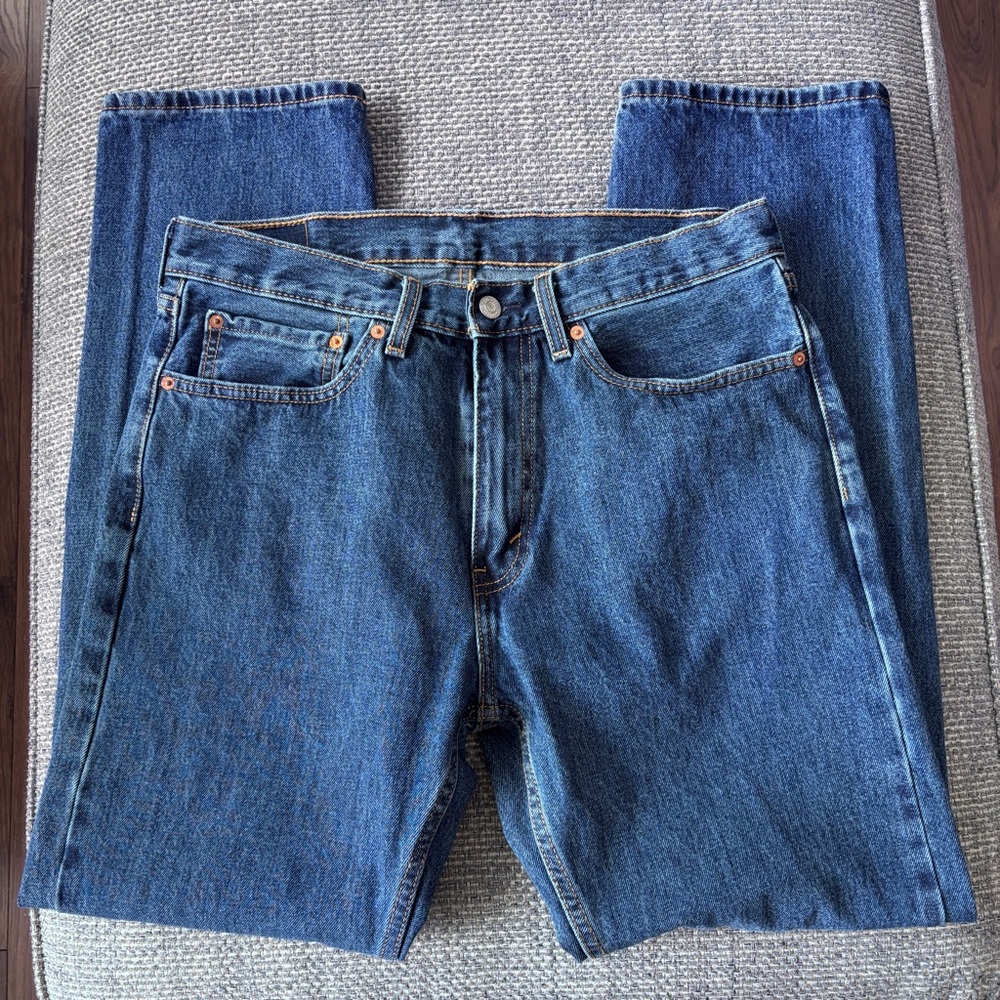 Levi NWOT Men's 505 100% Cotton Medium Blue Zip Fly Denim Jeans | Sz 34x32
